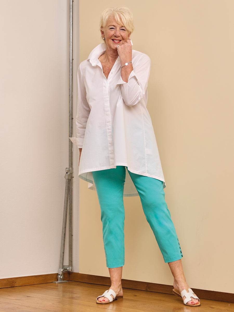 Lena 09 by Robell Stretch Trouser - Aqua