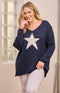 Mena Knitted Jumper - Navy