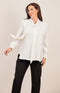 Heather Crepe Shirt - Ivory