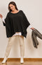 Adriana Knitted Poncho - Black