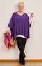 Adriana Knitted Poncho - Purple