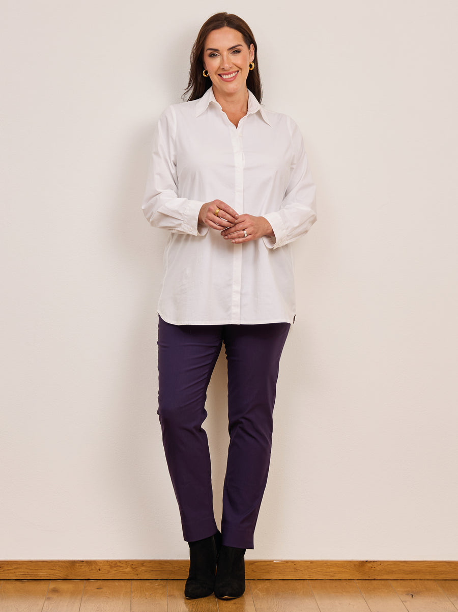Marie FL by ROBELL Fleece Lined Trouser - Purple