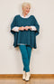 Camilla Moss Stitch Poncho - Petrol