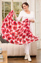 Poppy Print Scarf - White/Red