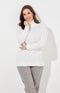Marisse Plain Knit Roll Neck Jumper - Cream
