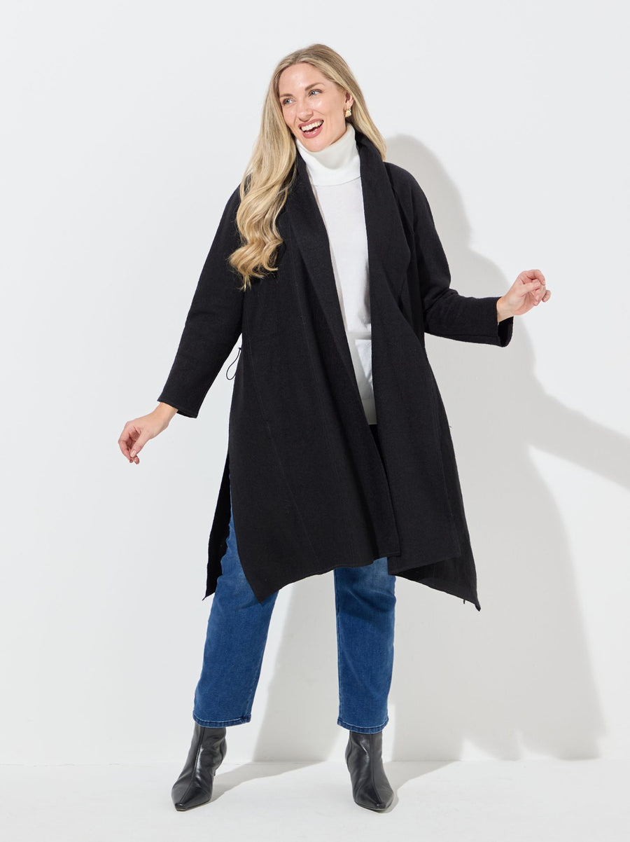 Ulrika By NOEN Boiled Wool Coat - Black