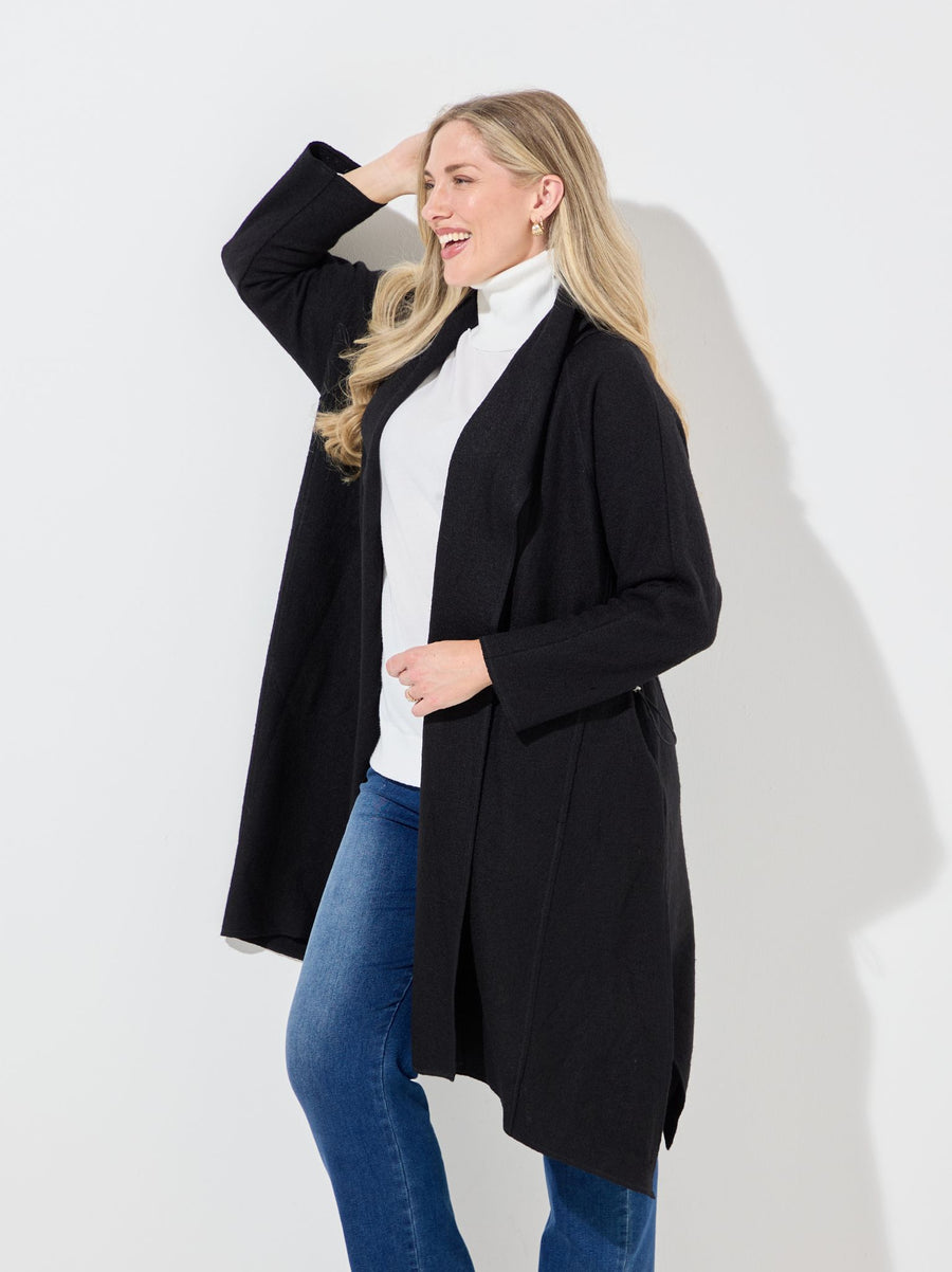 Ulrika By NOEN Boiled Wool Coat - Black