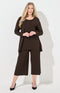 Renee Jersey Culotte Trouser - Chocolate