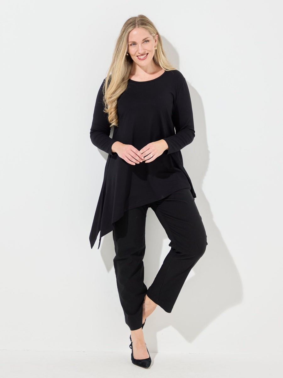 Tahlia Jersey Top - Black