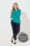 Marisse Plain Knit Roll Neck Jumper - Teal