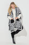 Athena Knitted Poncho - Leopard