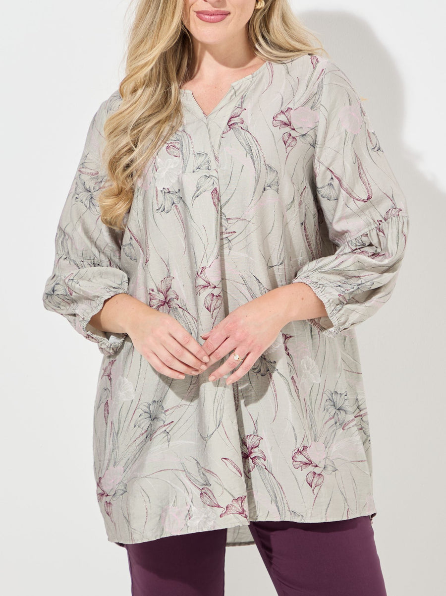Tyra by CISO Rose Long Printed Tunic