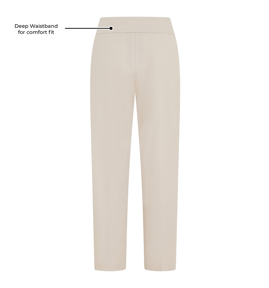 Diana 09 by ROBELL Stretch Trouser - Light Taupe