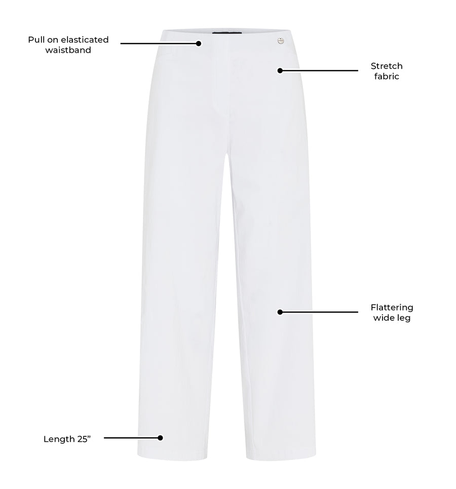 Efi 09 by ROBELL Stretch Trouser - White
