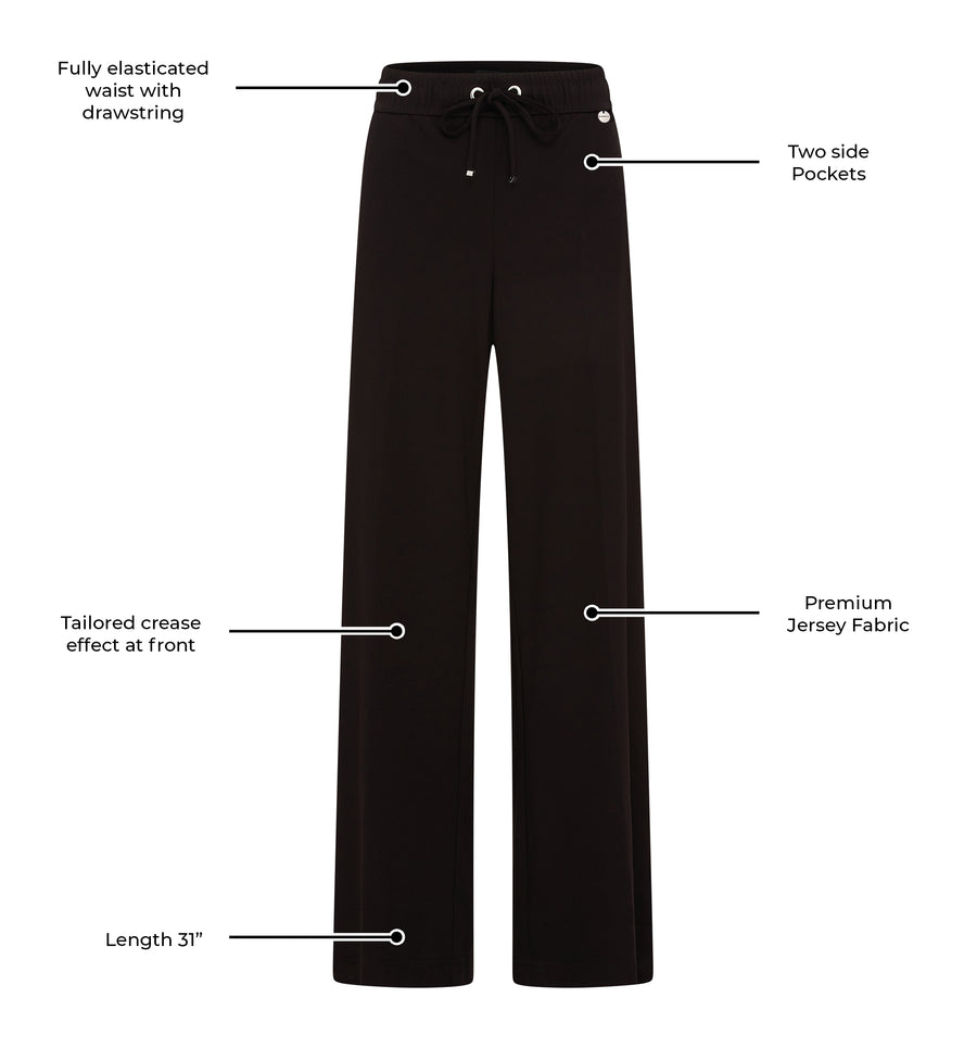 Kati by ROBELL Premium Jersey Trouser - Black
