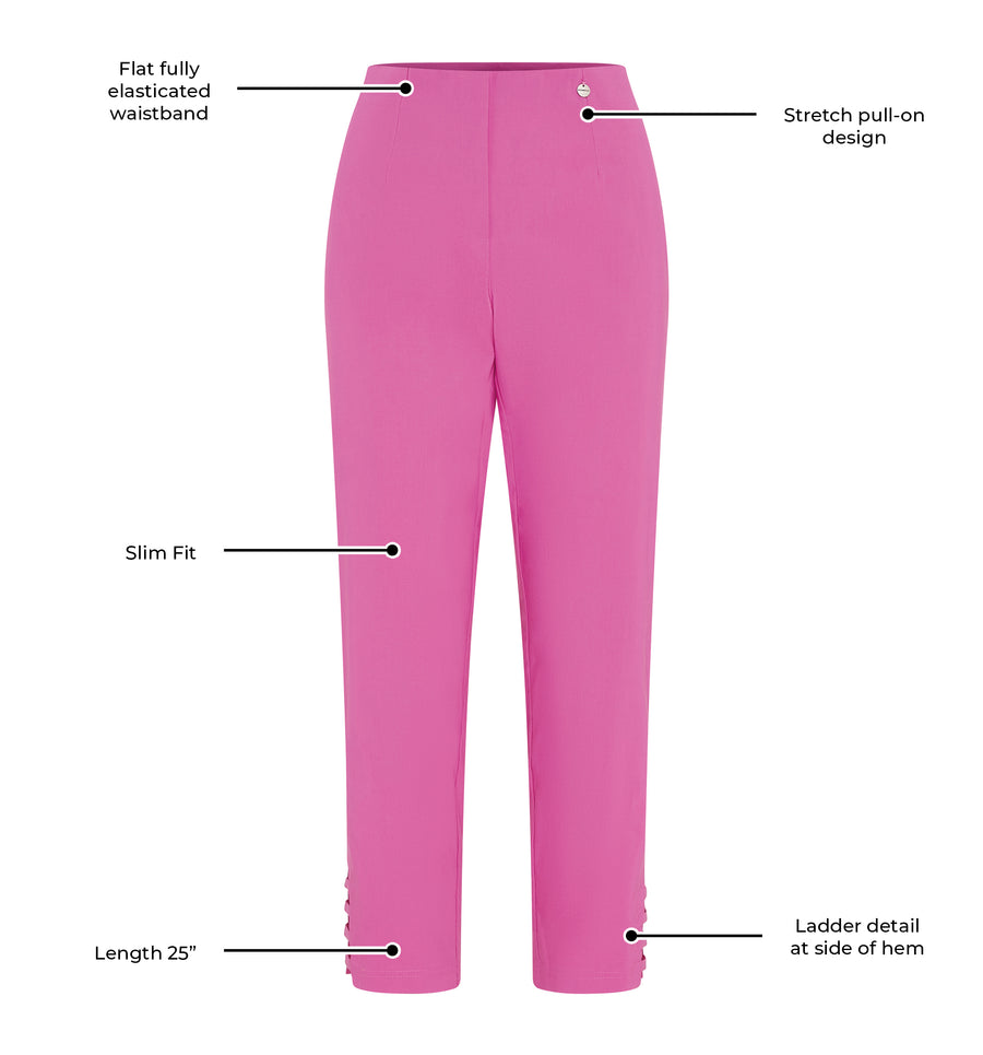 Lena 09 by Robell Stretch Trouser - Orchid