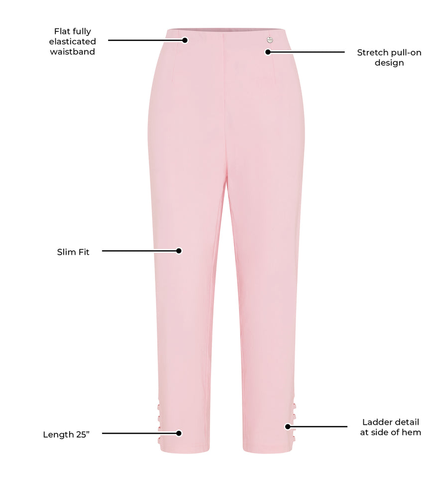 Lena 09 by ROBELL Stretch Trouser - Pink