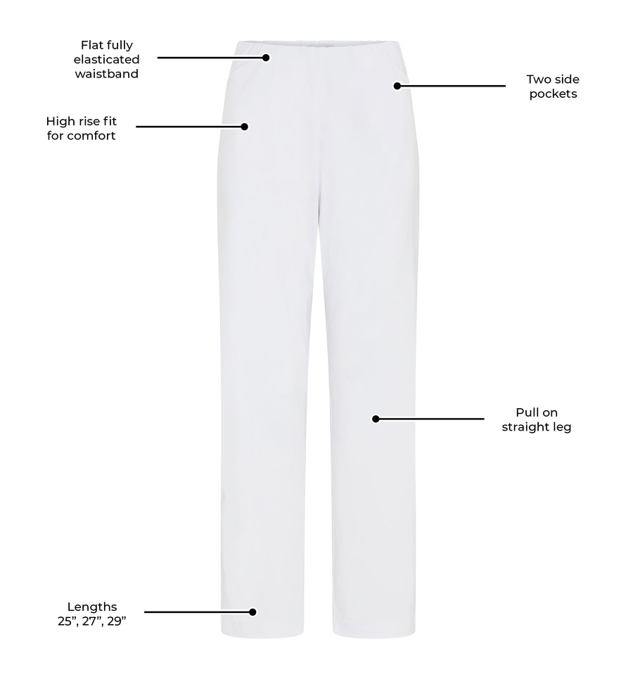 Ruth Stretch Trouser - White