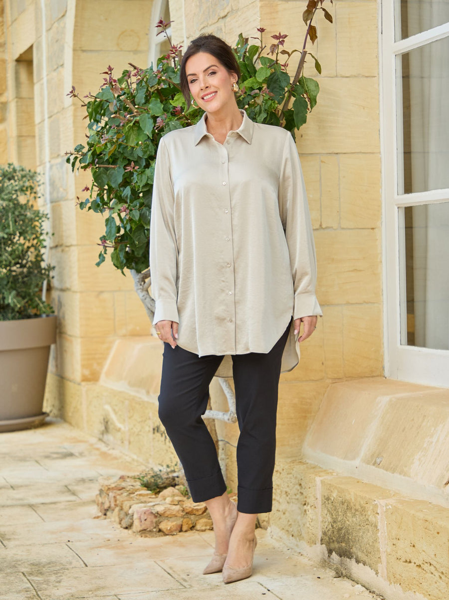 Rora Satin Shirt - Champagne