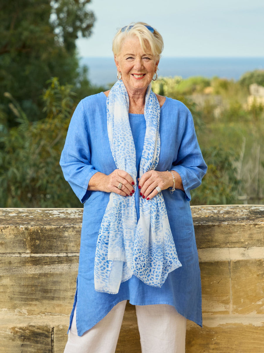 Tatiana Linen Tunic - Bluebell