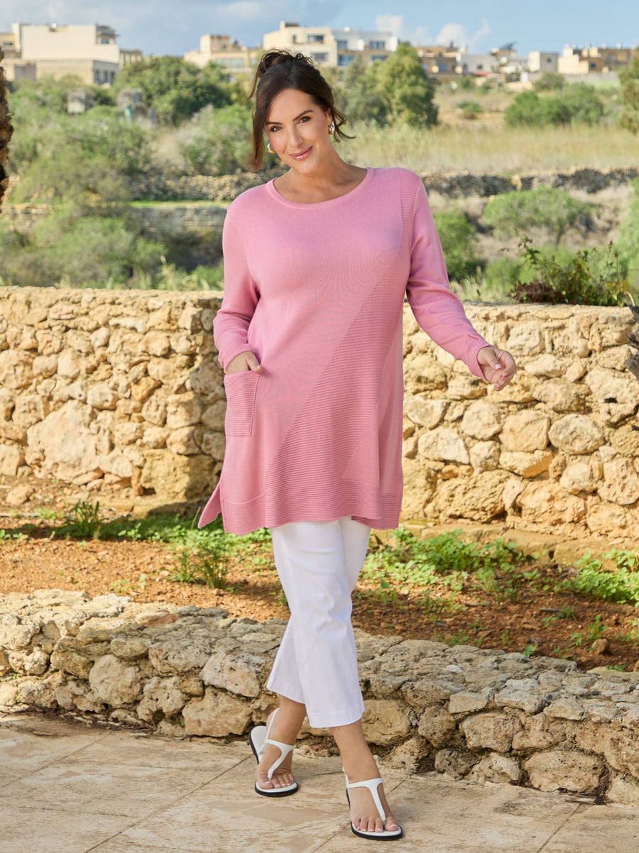 Mia Knitted Jumper - Soft Pink