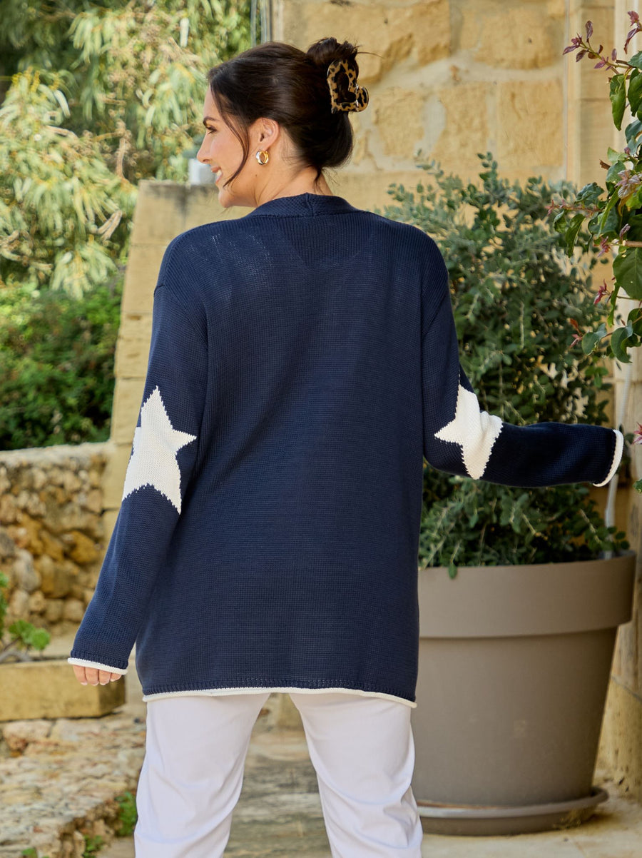 Cassandra Knitted Cardigan - Navy
