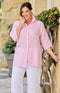 Emilia Fitted Linen Shirt - Pink