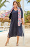 Dana Linen Dress - Navy