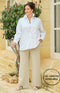 Rita Ponte Di Roma Trouser - Chalk