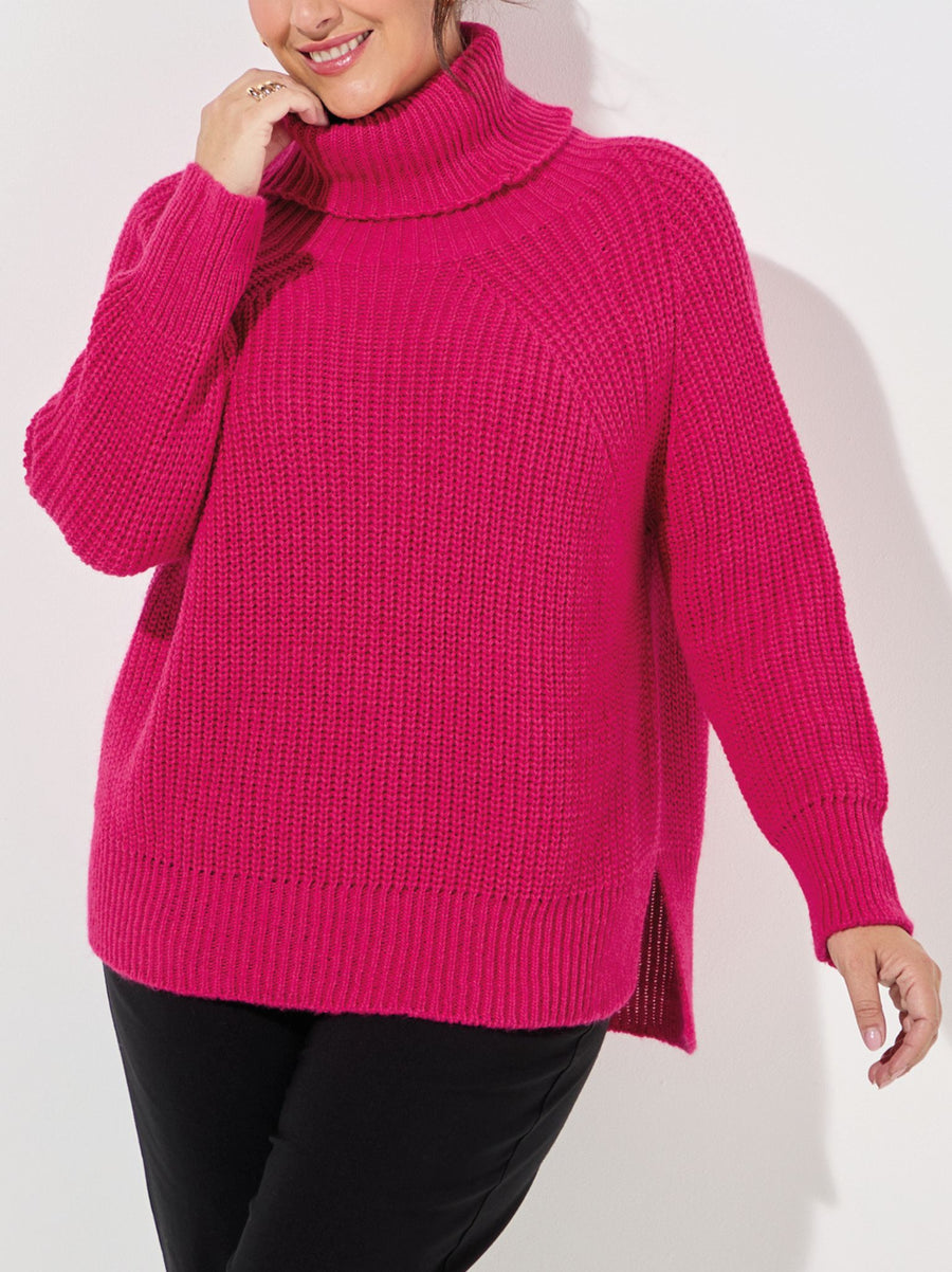 Vivienne Knitted Jumper - Fuchsia