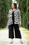 Heidy Crinkle Shirt - Black/Cream