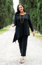 Tahlia Jersey Top - Black