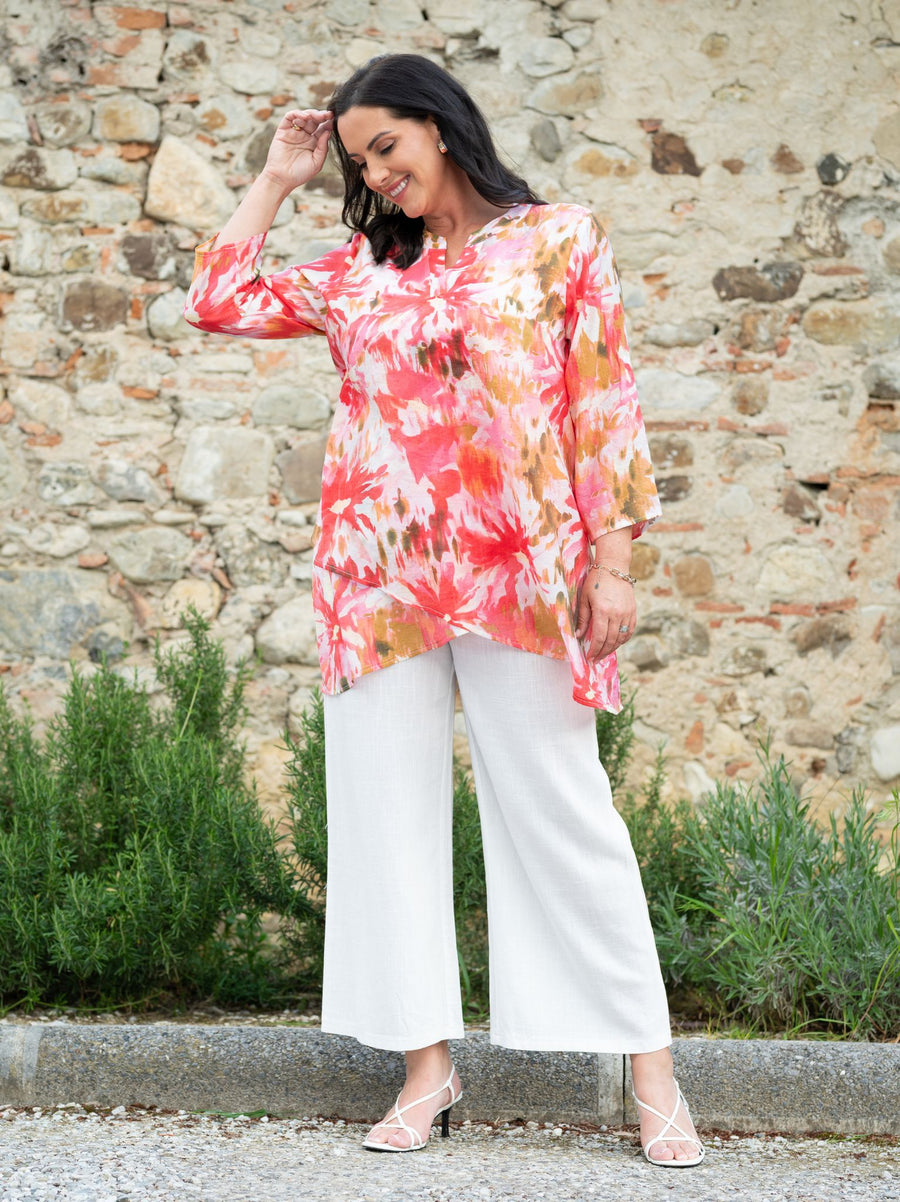 Helen Printed Top - Pink Floral