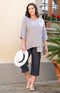 Fiona Viscose/Linen Top - Silver