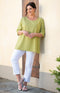 Felicity Viscose/Linen Top - Lime
