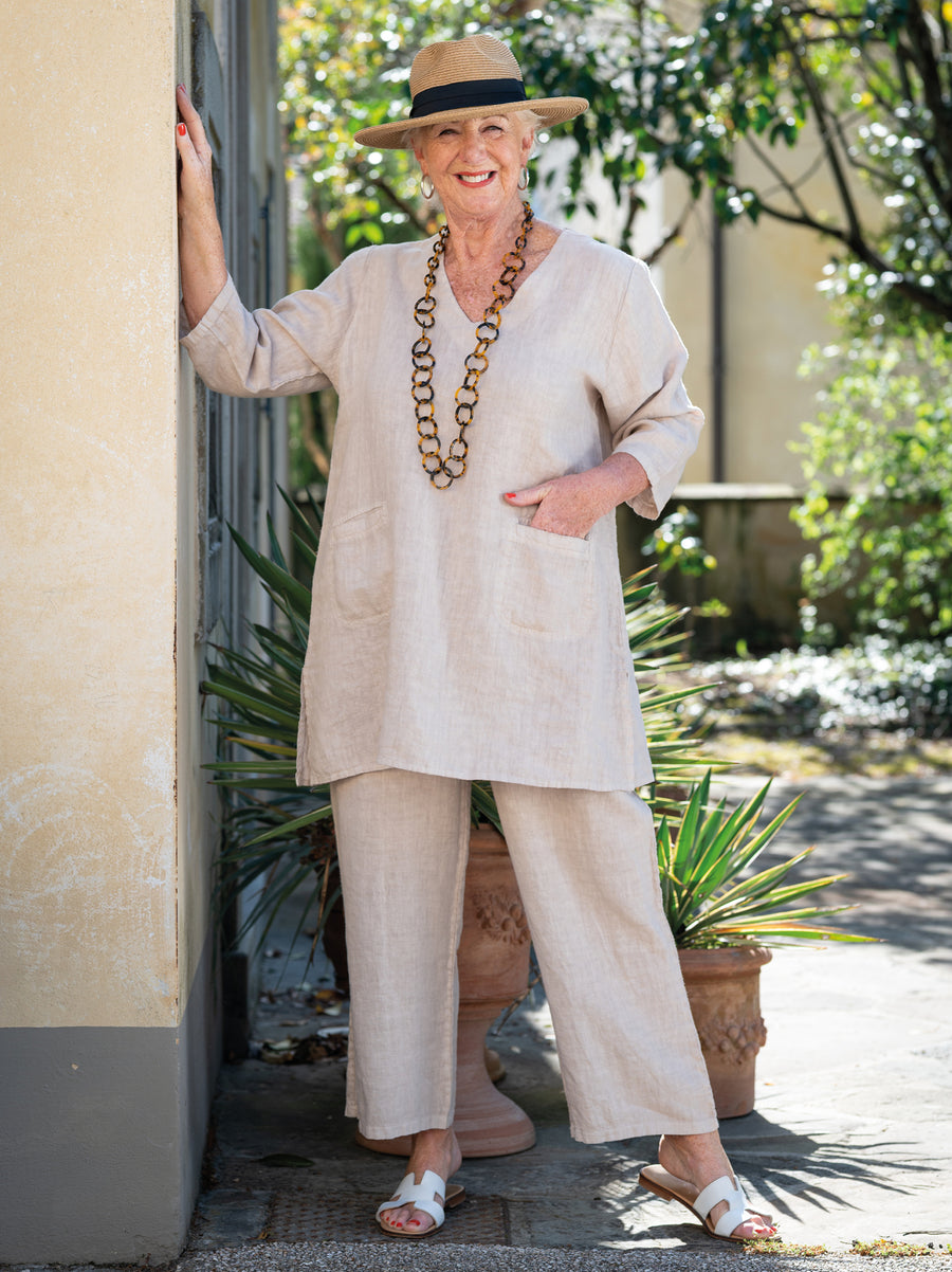 Tillworth Natural Linen Top