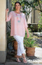 Felicity Viscose/Linen Top - Rose