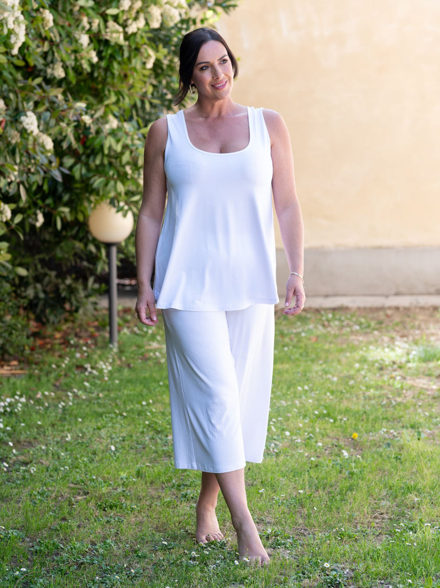 Tara Jersey Vest - White