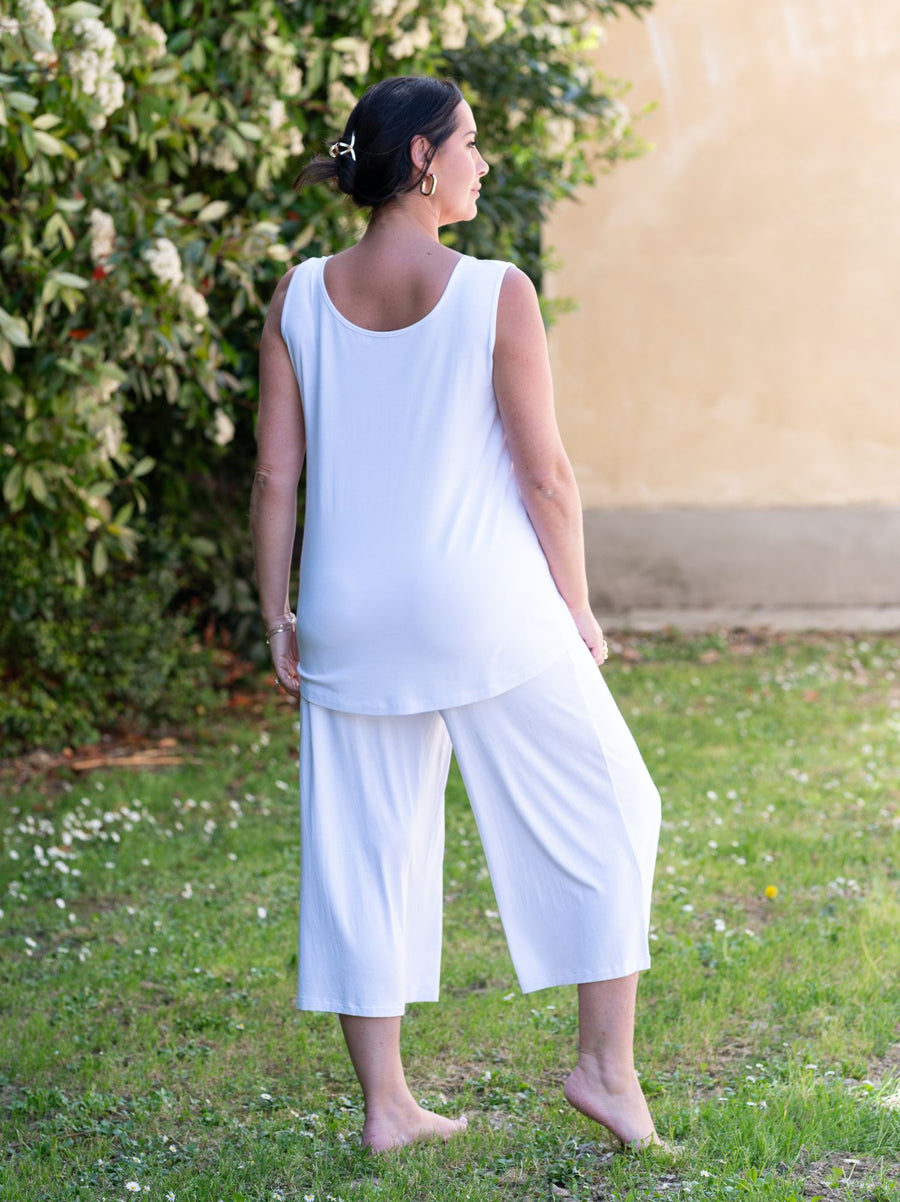 Tara Jersey Vest - White