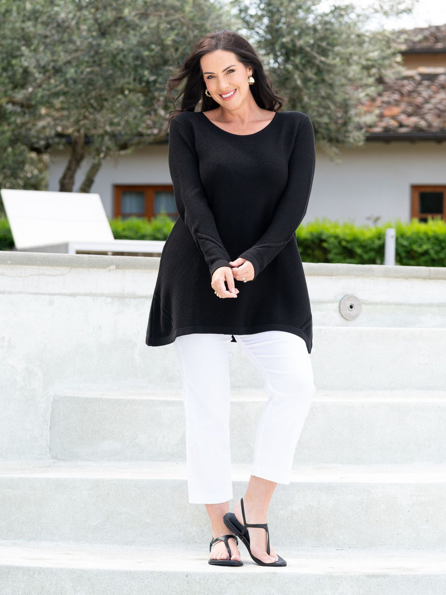 Margaret Knitted Jumper - Black
