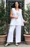 Rosaria Linen Trouser - White