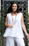 Toya Linen Vest - White