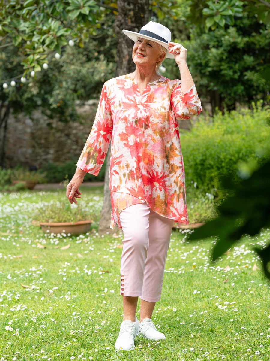 Helen Printed Top - Pink Floral