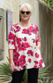 Flora Crinkle Top - Fuchsia Multi