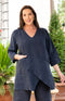 Tamsin Linen Tunic - Navy