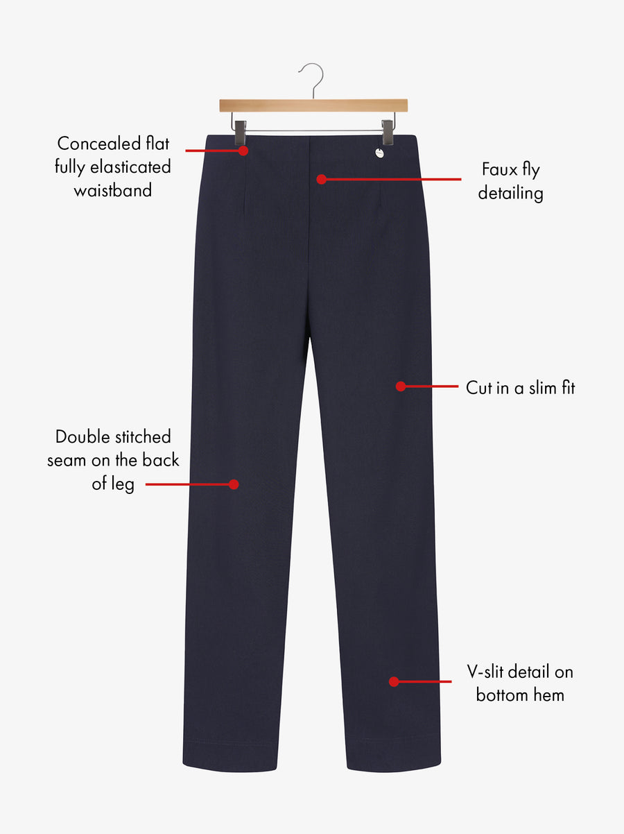 Marie FL by ROBELL Stretch Trouser - Merlot