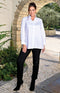 Marie FL by ROBELL Stretch Trouser - Black