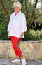 Marie (Robell) Stretch Trouser - Red/Stripe