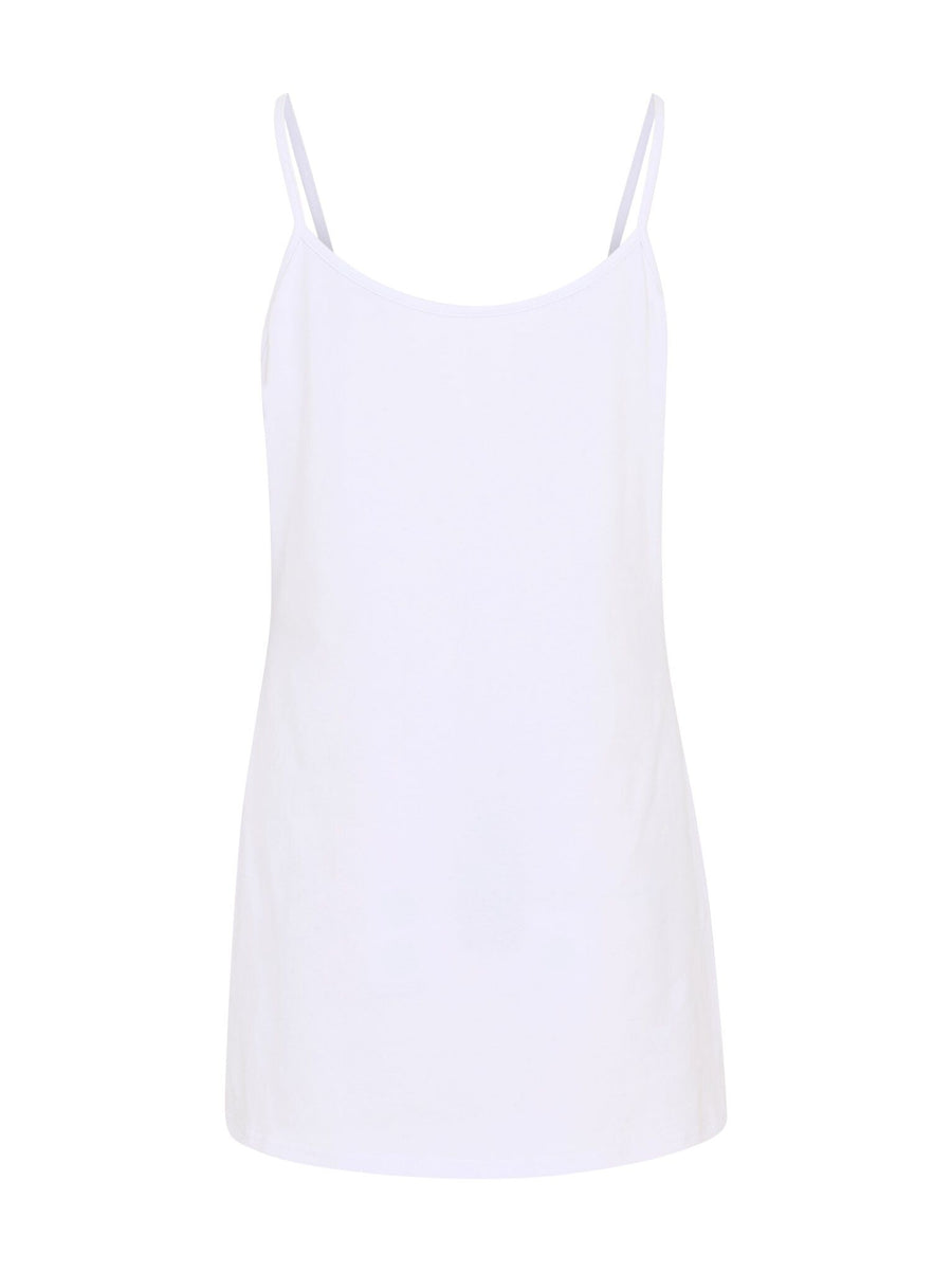 Tilly Jersey Strappy Vest - White