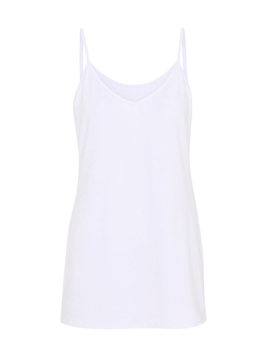 Tilly Jersey Strappy Vest - White